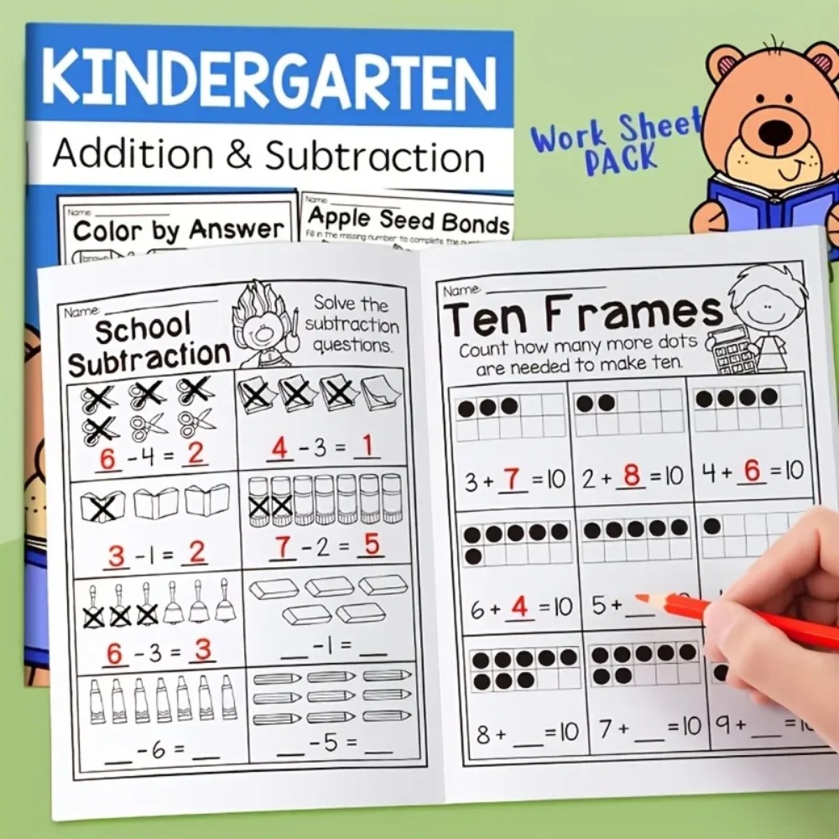 Kids Education Worksheet - Zeszyt ćwiczeń z matematyki Dodawanie Odejmowanie