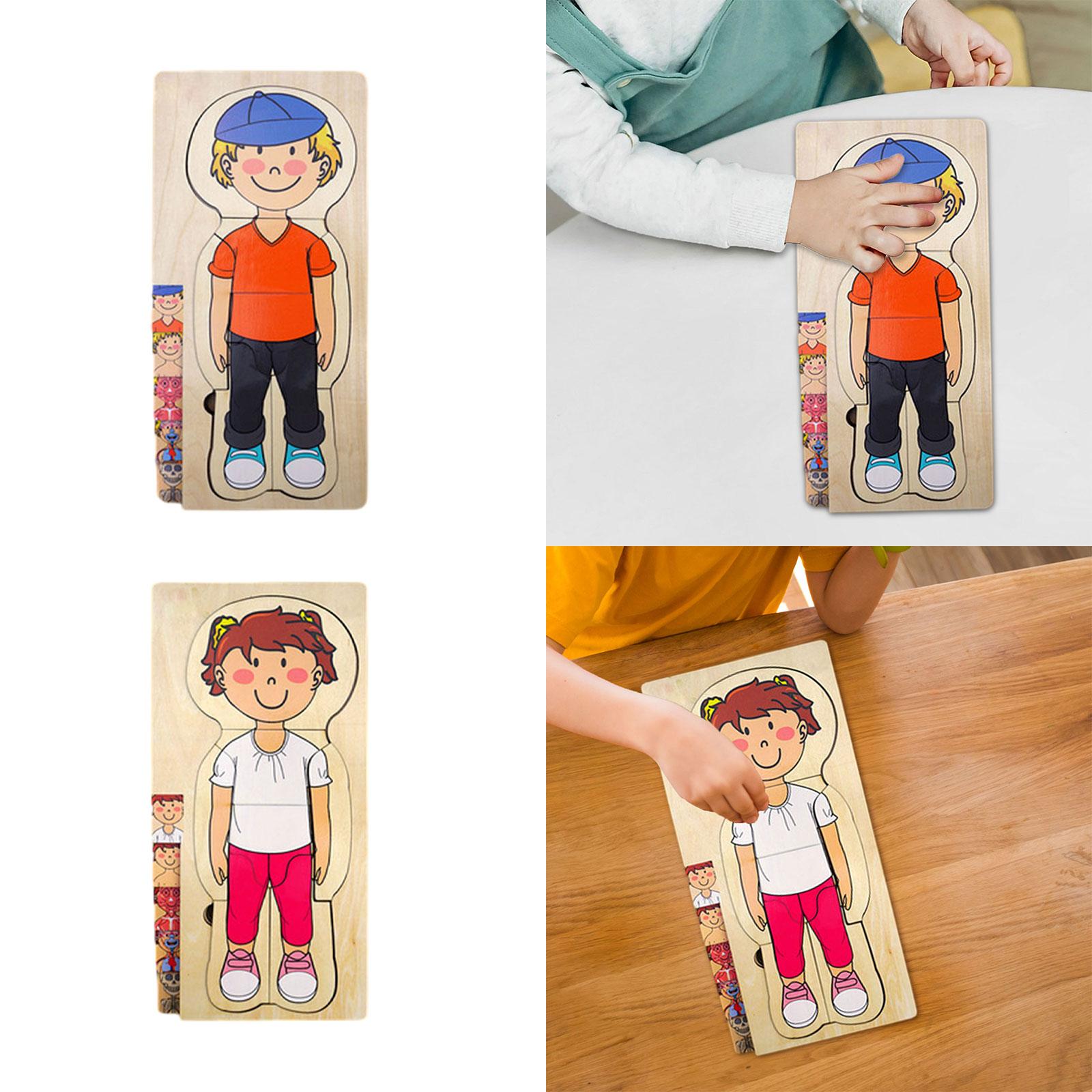Human Body Puzzle - Drewniane puzzle z elementami ludzkiego ciała