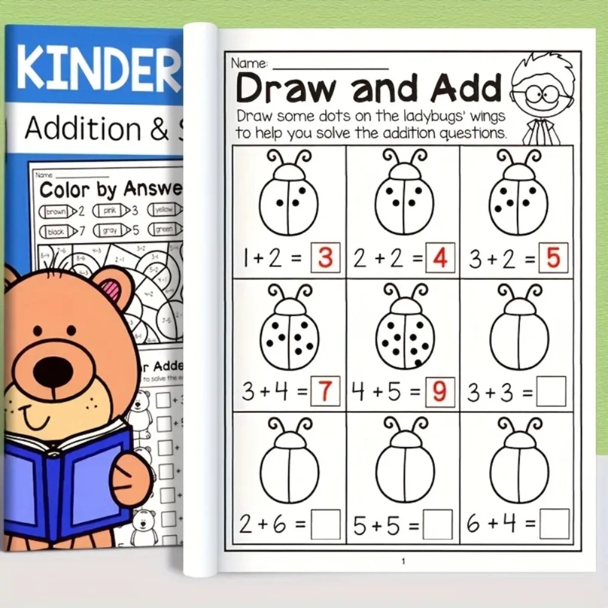 Kids Education Worksheet - Prace z dodawaniem i odejmowaniem, gry
