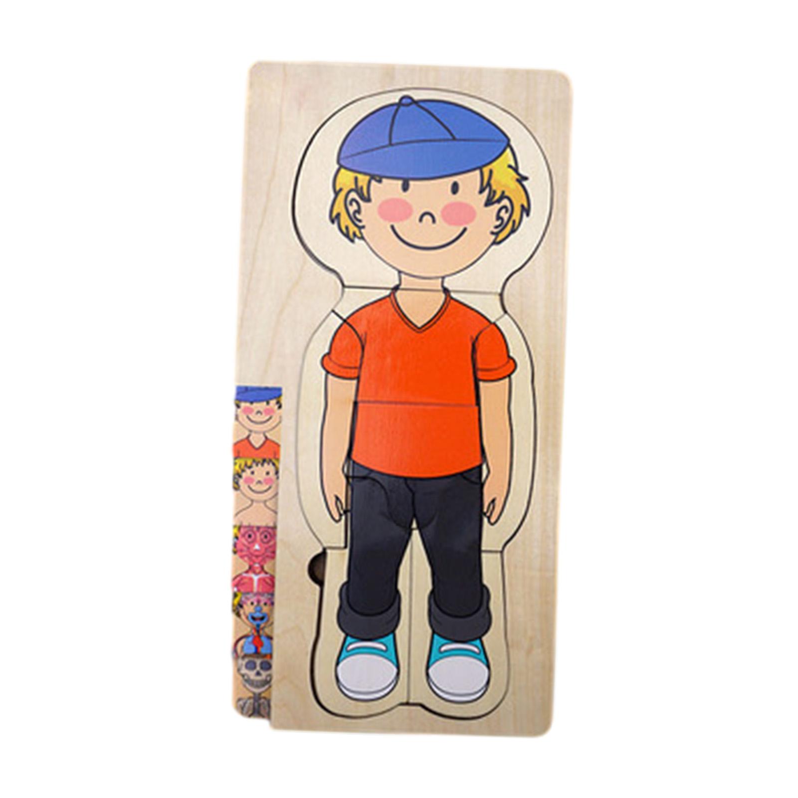 Drewniane puzzle z elementami  – Human Body Puzzle recenzja i cena