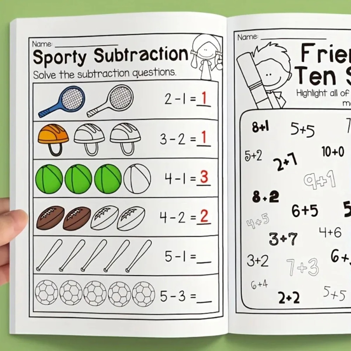 Prace z dodawaniem i odejmowan – Kids Education Worksheet recenzja i cena